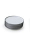 Hermia X00019020 Juego para Servir Tartas 6 Piezas 22 cm Gres Blanco Mate